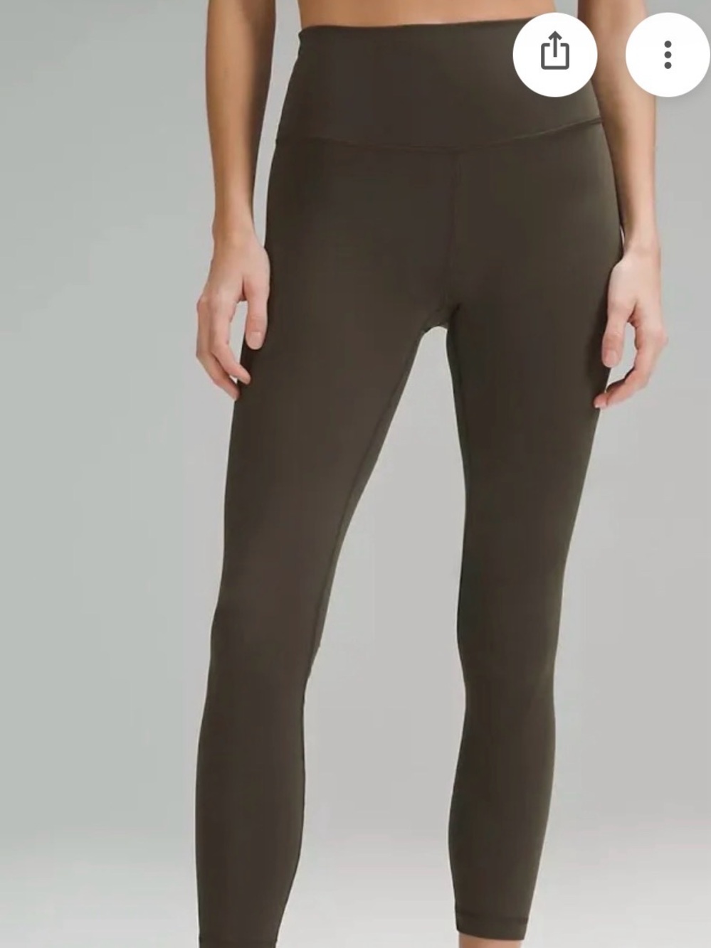 Lululemon Wunder Train HR Tight 25” dark olive size 12